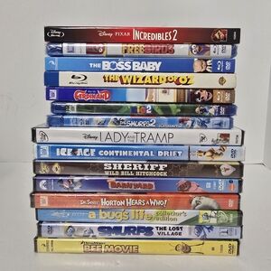 Move Lot Of 15 Mix Blu-Ray & DVD Kids Movies - SEALED